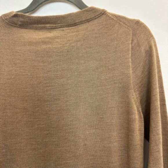 J.Crew Merino Wool Crew Neck Sweater Medium Tan Brown - Picture 9 of 13